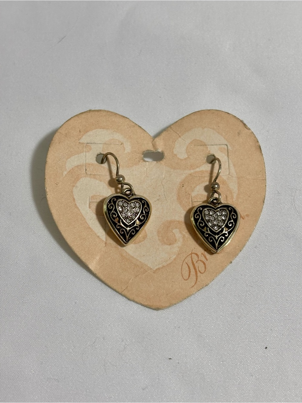Vintage Brighton Reno Heart Drop Earrings NWT